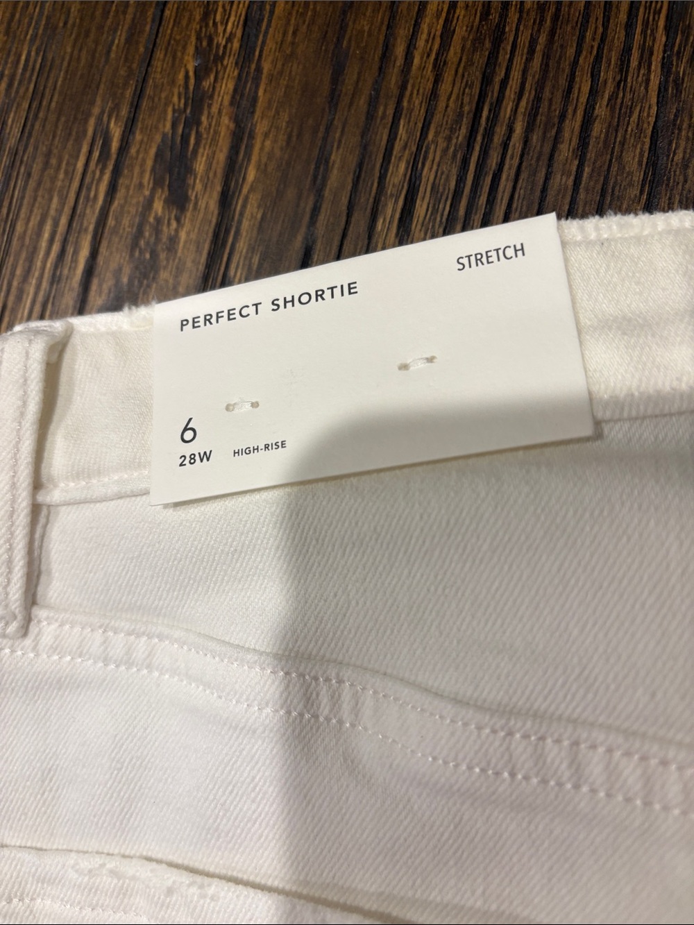 American Eagle Outfitters White Distressed High-Rise Jean Shorts - Picture 3 of 4